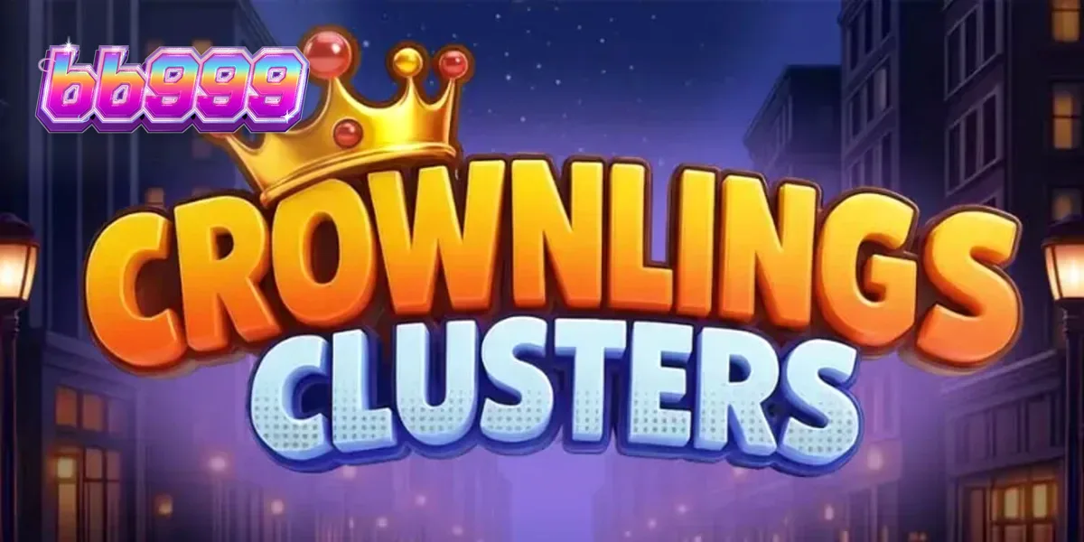 Personagens coloridos e vibrantes do jogo Crownlings Clusters em um fundo neon